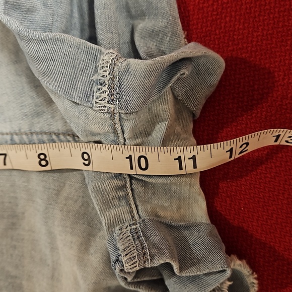 RSQ Jeans sunset high rise size 7 rolled raw cuffed hem 5 pockets EUC - Picture 6 of 14